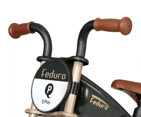 QPLAY Odrážadlo Feduro Black/Golden, vek 3-6 rokov