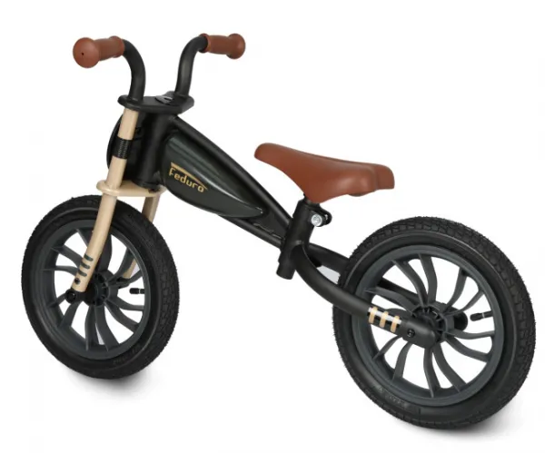 QPLAY Odrážadlo Feduro Black/Golden, vek 3-6 rokov