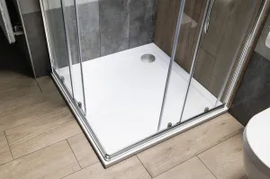AQUALINE - TECMI vanička z liateho mramoru, štvorec 90x90cm, biela PQ009