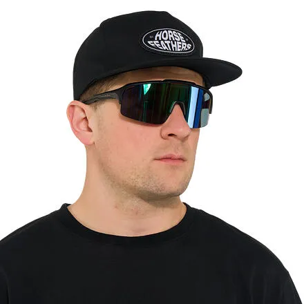 HORSEFEATHERS Cyklistické okuliare Recoil - matt black/mirror green BLACK