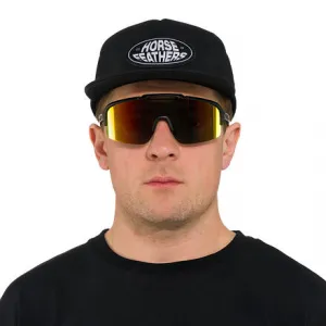 HORSEFEATHERS Cyklistické okuliare Recoil - matt black/mirror red BLACK