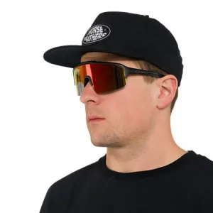 HORSEFEATHERS Cyklistické okuliare Recoil - matt black/mirror red BLACK