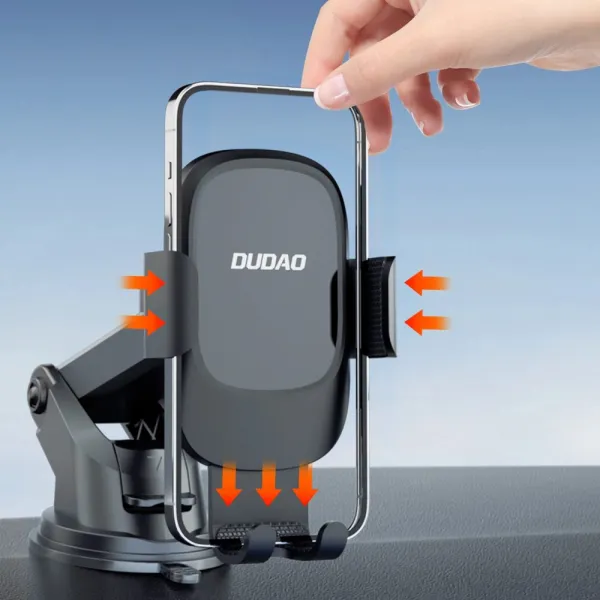 Dudao F5N Plus držiak na mobil do auta, čierny