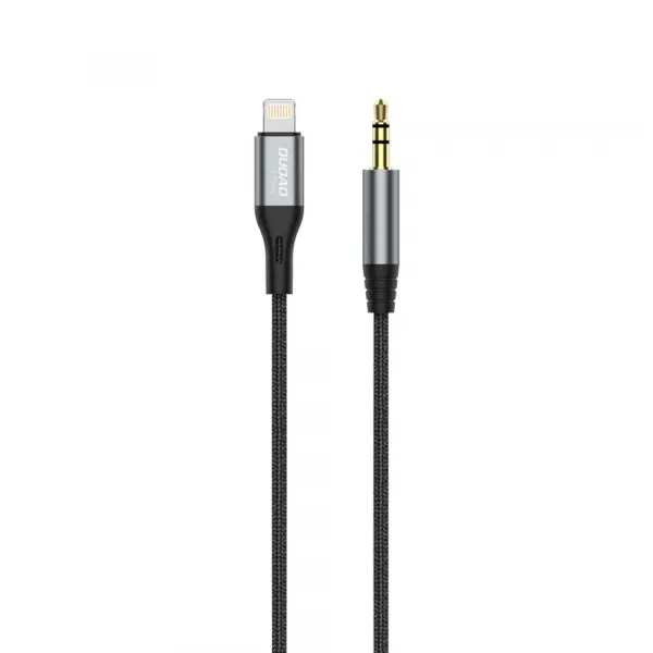 Dudao L11PRO Audio kábel Lightning - Mini jack 3,5 mm, 1 m, sivý
