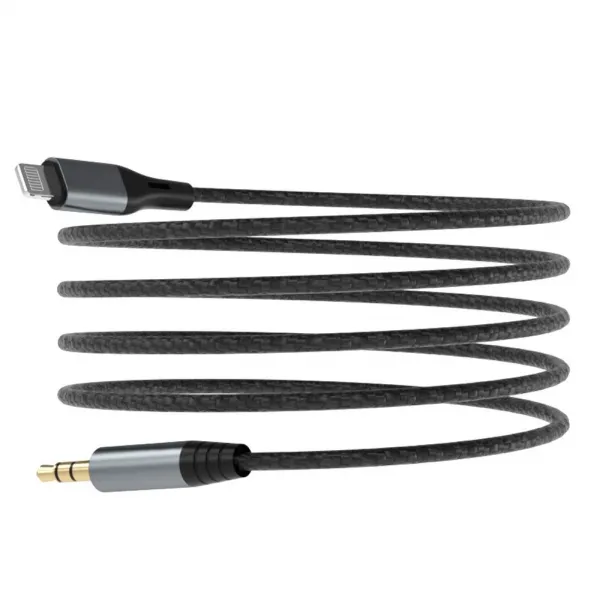 Dudao L11PRO Audio kábel Lightning - Mini jack 3,5 mm, 1 m, sivý