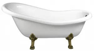POLYSAN - RETRO voľne stojaca vaňa 158x76x71cm, nohy bronz, biela 37132