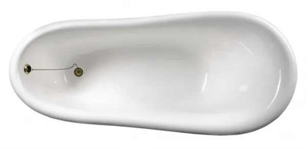 POLYSAN - RETRO voľne stojaca vaňa 158x76x71cm, nohy bronz, biela 37132