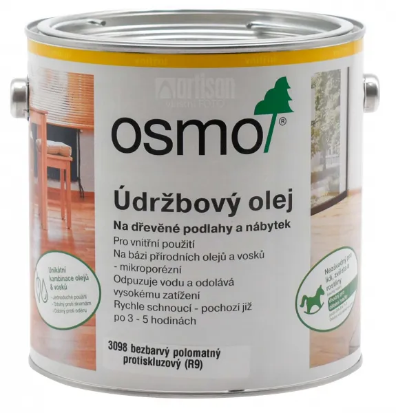 OSMO Údržbový olej 2,5 l 3098 - bezfarebný protišmykový polomat