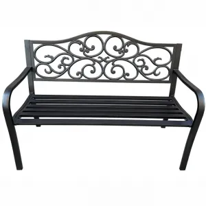 Ak furniture Zahradní lavička IRGA černá