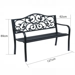 Ak furniture Zahradní lavička IRGA černá