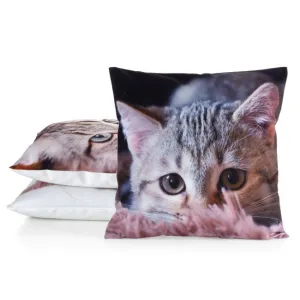 Obliečka na vankúš ANIMAL 75 sivá / svetlopopolová