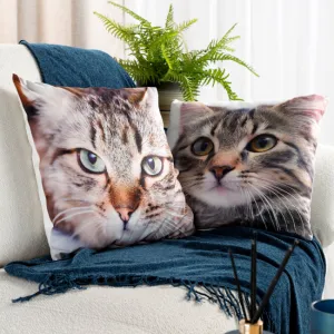 Obliečka na vankúš ANIMAL 67 biela / hnedá
