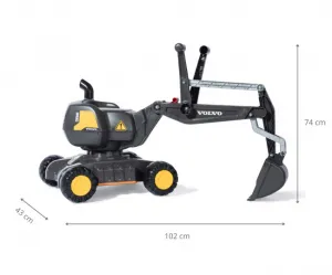 MILLY MALLY Detský bager Rolly Toys Digger Volvo