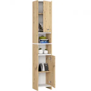 Kúpeľňová skrinka BETI 2D 1W dub artisan / biela