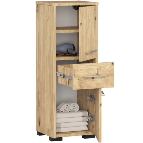 Ak furniture Koupelnová skříňka FIN dub artisan