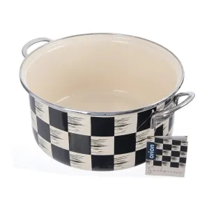 Kastról smalt ŠACHOVNICA Lem 5 l