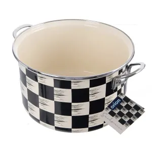 Hrniec smalt ŠACHOVNICA Lem 6,5 l