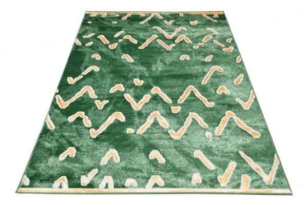 ModernýzelenýkoberecsoriginálnymzlatýmvzoromŠírka:80cm|Dĺžka:150cm56489_115816