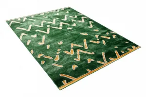 ModernýzelenýkoberecsoriginálnymzlatýmvzoromŠírka:80cm|Dĺžka:150cm56489_115816