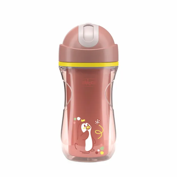 CHICCO Hrnček Sport so slamkou pink, 14m+