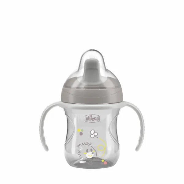 CHICCO Hrnček Training s držadlami grey, 6m+