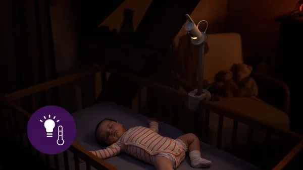 Philips AVENT Pestúnka detská chytrá Premium s prekladom plaču, sledovaním spánku a dýchania SCD971
