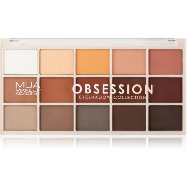 MUA Makeup Academy Eyeshadow Collection 15 Shade Palette paletka očných tieňov odtieň Obsession 12 g