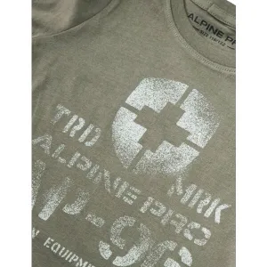 ALPINE PRO DEXO Detské tričko, khaki, veľkosť 116-122
