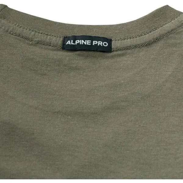 ALPINE PRO DEXO Detské tričko, khaki, veľkosť 116-122