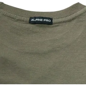 ALPINE PRO DEXO Detské tričko, khaki, veľkosť 116-122