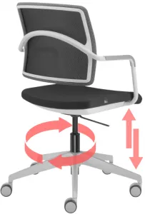 LD SEATING Konferenčná stolička ARCUS 251-N8, F12-GR