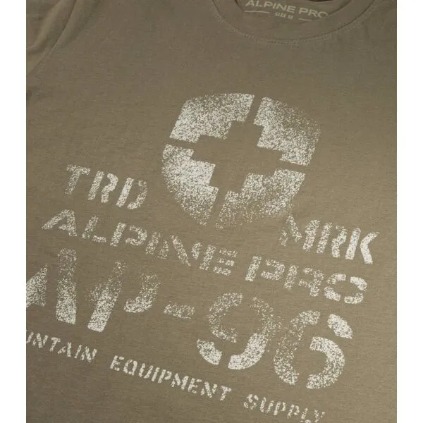 ALPINE PRO MERES Pánske tričko, tmavo zelená, veľkosť