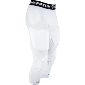 GAMEPATCH PADDED 3/4 TIGHTS WITH FULL PROTECTION Kompresné unisex legíny, biela, veľkosť