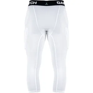 GAMEPATCH PADDED 3/4 TIGHTS WITH FULL PROTECTION Kompresné unisex legíny, biela, veľkosť