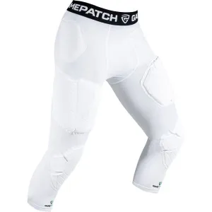 GAMEPATCH PADDED 3/4 TIGHTS WITH FULL PROTECTION Kompresné unisex legíny, biela, veľkosť