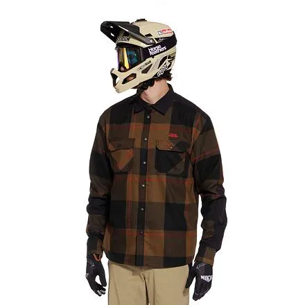 HORSEFEATHERS Technická bike košeľa Prom - coffee/red BROWN velikost S
