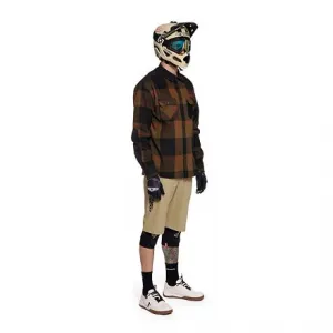 HORSEFEATHERS Technická bike košeľa Prom - coffee/red BROWN velikost S