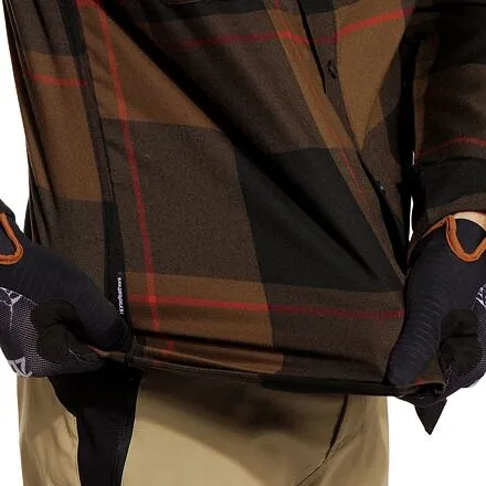 HORSEFEATHERS Technická bike košeľa Prom - coffee/red BROWN velikost S