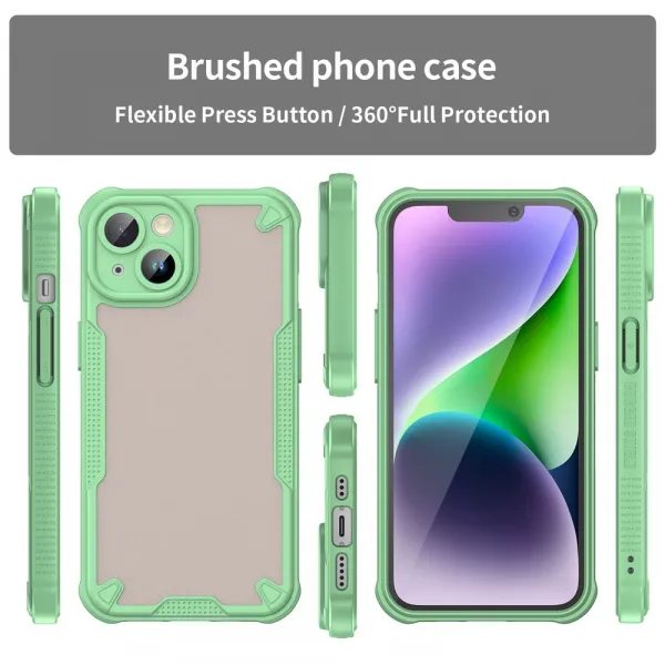 ArmorShield Hybrid Kryt, iPhone 14, zelený