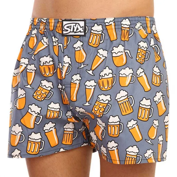 Pánske trenírky Styx art klasická guma nadrozmer pivo (E1357) 3XL
