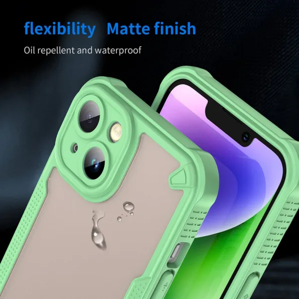ArmorShield Hybrid Kryt, iPhone 14, zelený