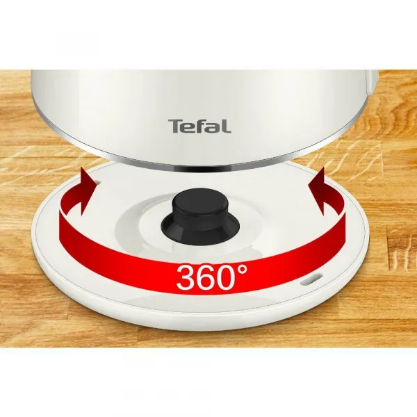 Rýchlovarná kanvica Tefal Thermo Protect XL KO190AE0 Nerezová/Biela
