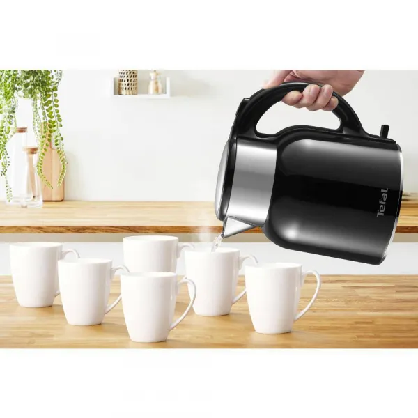 Rýchlovarná kanvica Tefal Thermo Protect XL KO1908E0 Nerezová/Čierna