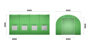 Profitent Záhradný fóliovník 2.5x4 s UV filtrom ZELENÝ - 4 Segmentový