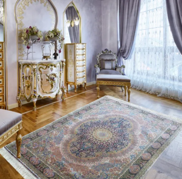 Koberec Exkluzívny Qum Silk 09 modrý
