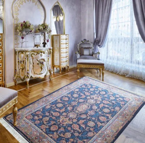 Koberec Exkluzívny Qum Silk 08 modrý