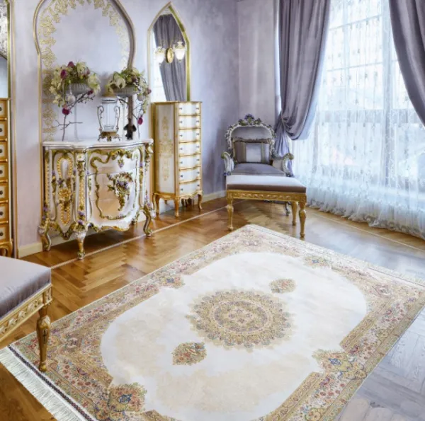 Koberec Exkluzívny Qum Silk 03 krémový