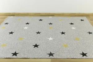 Detský koberec  Stars 09 Mix hviezdičky sivý / viacfarebný
