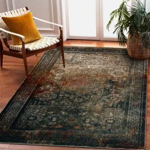 Koberec OMEGA MAMLUK Rozeta vintage smaragdový