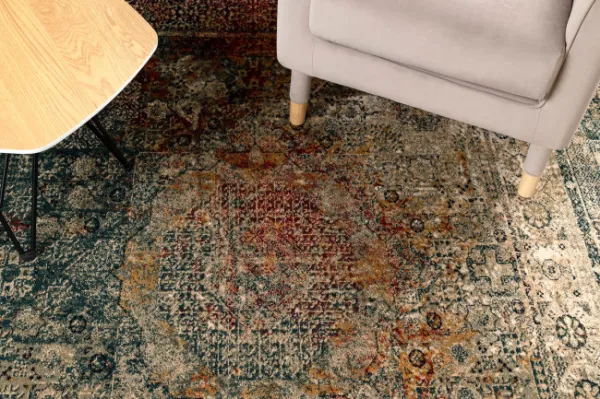 Koberec OMEGA MAMLUK Rozeta vintage smaragdový